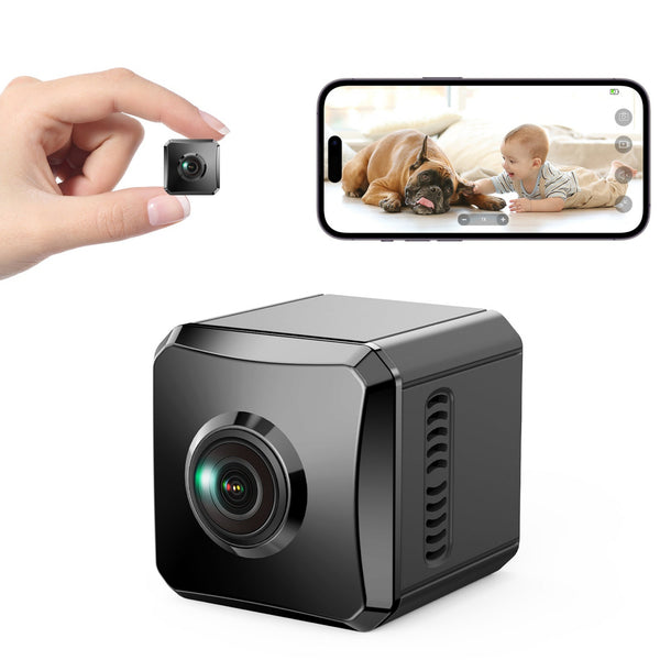 VIDCASTIVE V12 1080P HD Mini Wireless Camera Small WiFi Nanny Cam with Wide Angle View, AI Motion Human Detection, Night Vision, SD & Cloud Storage