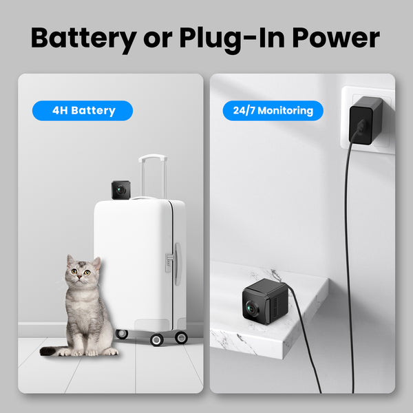 VIDCASTIVE V12 1080P HD Mini Wireless Camera Small WiFi Nanny Cam with Wide Angle View, AI Motion Human Detection, Night Vision, SD & Cloud Storage