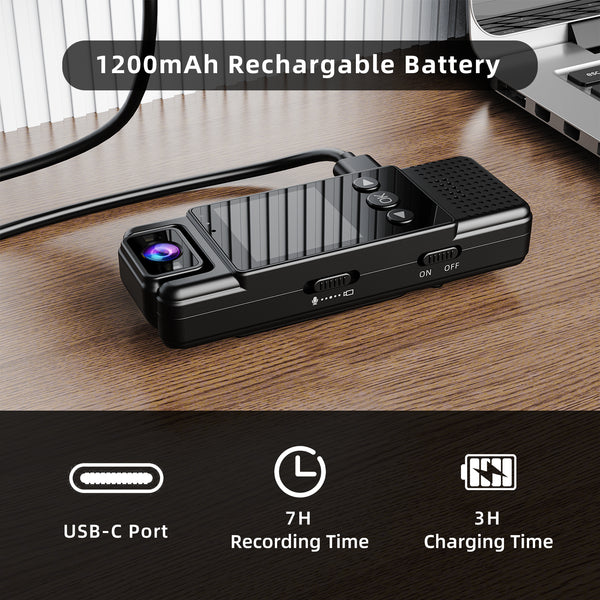 VIDCASTIVE L12 Mini Body Camera | Portable WiFi Body Worn Cam | 1080P HD Video Audio Recorder with 180° Rotatable Lens Night Vision 64GB Memory Card for Law Enforcement Work Daily Use