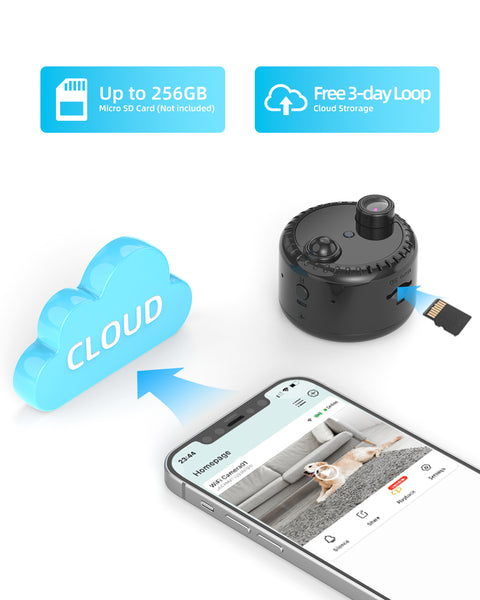 VIDCASTIVE R10 Magnetic Mini Wireless Camera | 4K WiFi Small Nanny Cam | Portable Indoor Video Security Cameras with Up to 100 Days Standby Battery Life, Motion Human Detection, and Night Vision