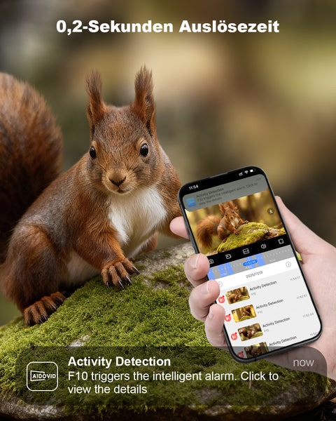 4G LTE Wildlife Camera with Mobile Phone Transmission App 2.5K Solar Wildlife Camera with eSIM , Night Vision, Motion Sensor, Wide Angle and Telephoto Lenses, 7800 mAh Battery, IP66