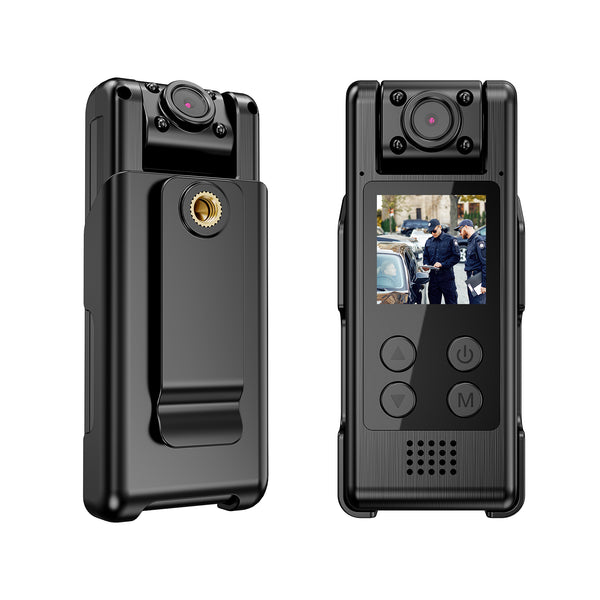 4K Mini WiFi Body Camera with Video and Audio Recording, Police Body Worn Cam with 180° Rotatable Lens, Night Vision, 2000mAh Battery, 64G Memory Card for Daily Records, Delivery/Serving Jobs