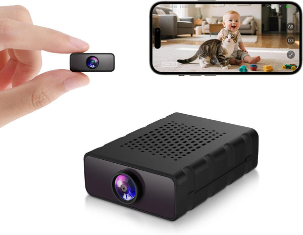 VIDCASTIVE L28 1080P WiFi MiMi Camera, Wireless Security Camera with Wide Viewing Angle, AI Motion Detection, Instant App Alerts, Night Vision, Remote Live View, Rechargeable Battery, Ultra-Slim Design