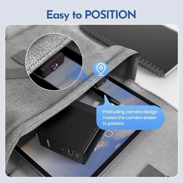 VIDCASTIVE L28 1080P WiFi MiMi Camera, Wireless Security Camera with Wide Viewing Angle, AI Motion Detection, Instant App Alerts, Night Vision, Remote Live View, Rechargeable Battery, Ultra-Slim Design