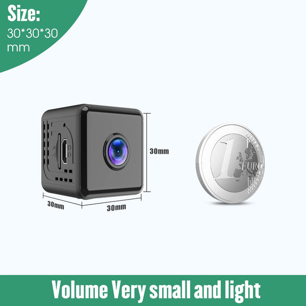 W10 720P Mini Wireless Camera WiFi Nanny Cam with Smart Motion Detection, Night Vision, and Portable Design for Home Security