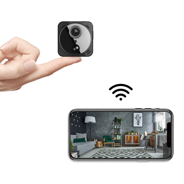4K Mini WiFi Spy Camera Wireless Hidden Nanny Cam with Audio, Phone App, Long-lasting Battery Life, PIR Motion Sensor, Night Vision, Free Cloud Storage, 160° Wide Angle Viewing, AI Human Detection