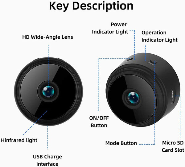 W9 720P WiFi Mini Spy Camera with Audio
